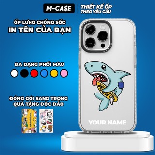 Ốp Lưng Điện Thoại iPhone Cá Mập M CASE Chống Sốc Ố In Theo Yêu Cầu 11 12 13 14 15 Pro Max MCase Chính Hãng
