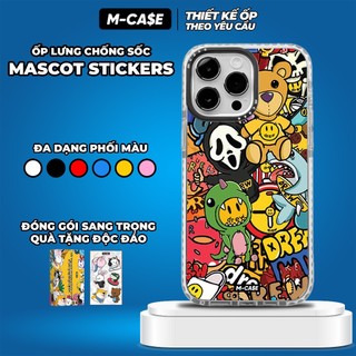 Ốp Lưng Điện Thoại iPhone Stickers Multicolor Chống Sốc Ố M CASE IP 11 12 13 14 15 Promax MCase Chính Hãng