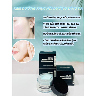 (tặng mặt nạ) Kem dưỡng phục hồi trắng da Moosepro+ detox repair cream Moose+ hạn sử dụng 2027