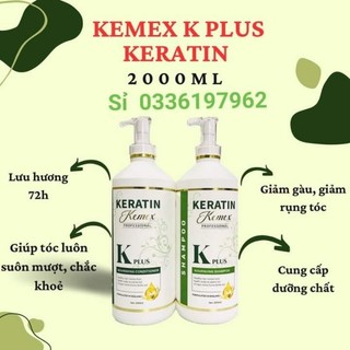 Dầu Gội Xả Kemex kiềm dầu 2000ml chống rụnng tóc hương thơm mềm mượt