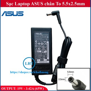 Sạc Laptop Asus 19v 3.42a (65w) Chân To 5.5x2.5mm - đường kính đầu sạc 5.5mm