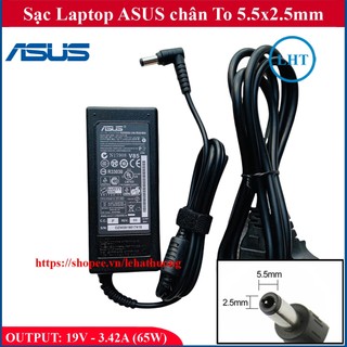 Sạc Laptop Asus 19V 3.42A  / 4.74A chân To 5.5x2.5mm - đường kính đầu sạc 5.5mm