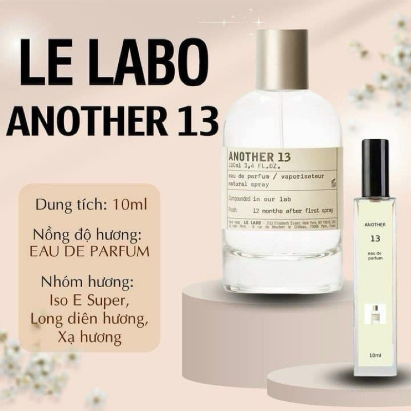 [CHÍNH HÃNG] Nước hoa LE LABO ANOTHER 13 (chai chiết 10ml)