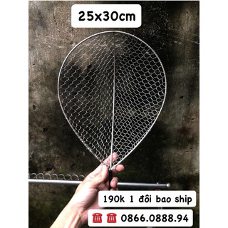 1 chiếc vợt đánh thuyền inox kt 25x30cm