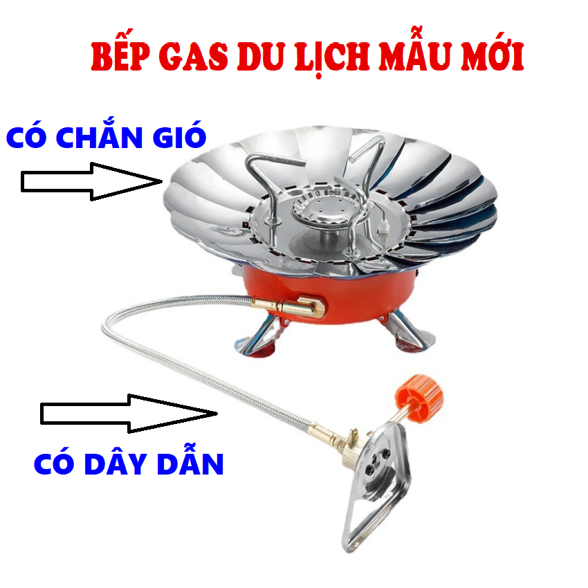 Bếp Gas Mini Du Lịch Gấp Gọn Kèm Dây Nối Bình Gas An Toàn Tiện Lợi Kèm Túi Đựng, bếp ga đơn GẤP GỌN