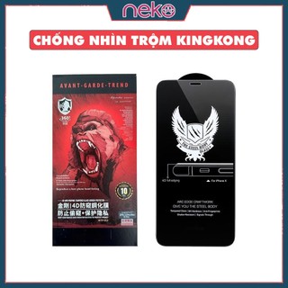 Kính Cường Lực Chống Nhìn Trộm KingKhong Cao Cấp cho Iphone 7plus 8plus x xr xs 11 12 13 14 pro max plus [KK 4D]