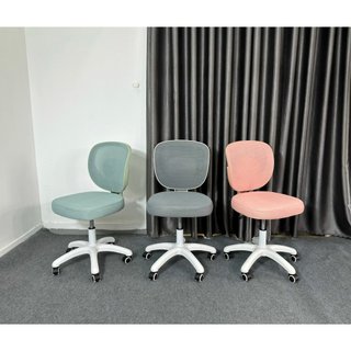 Ghế xoay nhập khẩu vải lưới  khung trắng không tay siêu xinh TM007