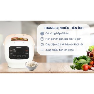 Nồi cơm điện tử Sharp 1.8 lít KS-COM183MV-WH trưng bày