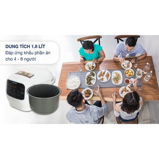 Nồi cơm điện tử Sharp 1.8 lít KS-COM183MV-WH trưng bày
