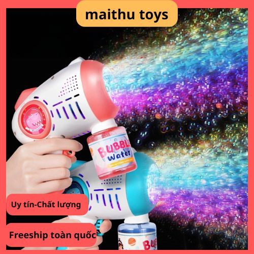 [ Rẻ Vô Địch ] Súng Bắn Bong Bóng Xà Phòng Tự Động Tặng Kèm Dung Dịch Cho Bé