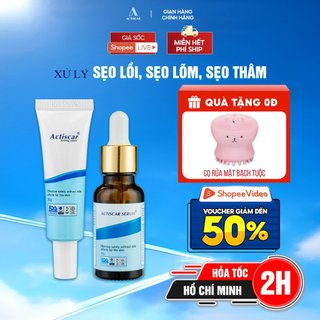  Kem & Serum xóa sẹo Actiscar làm mờ sẹo lồi, sẹo rỗ, sẹo thâm mun, sẹo lõm lâu năm nhanh chóng tại nhà