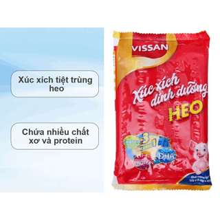  COMBO 10 BỊCH Xúc xích heo dinh dưỡng Vissan gói 175g 