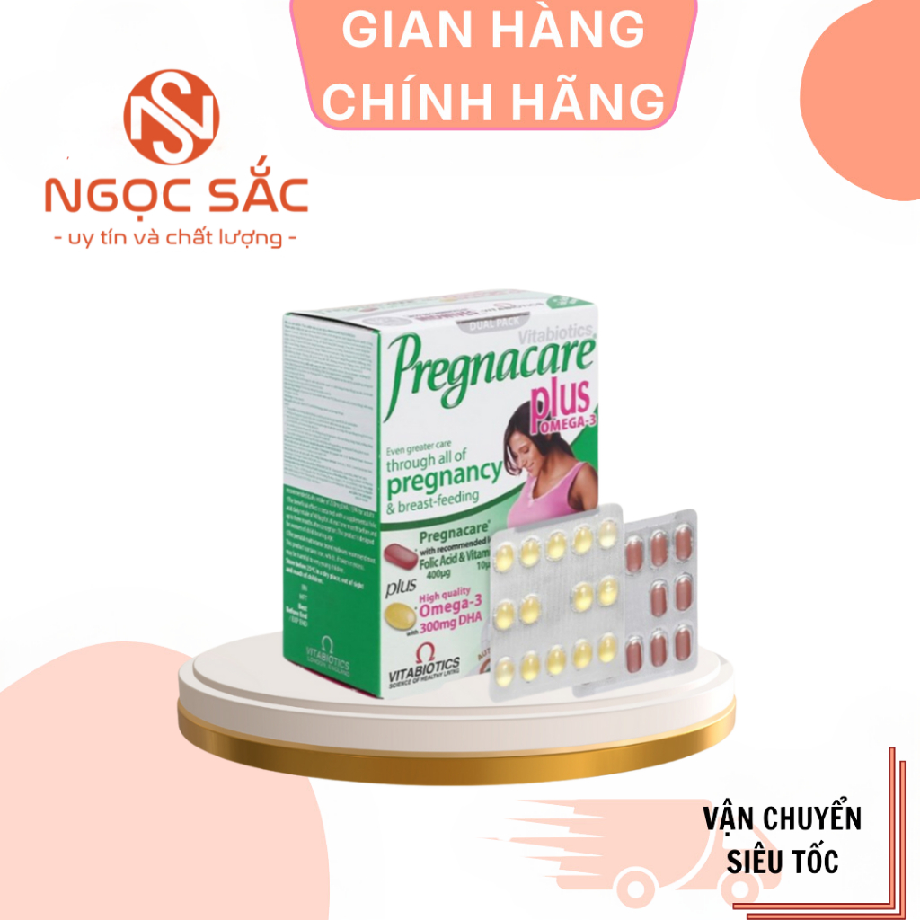 Viên Uống Cho Mẹ Bầu Vitabiotics PREGNACARE PLUS OMEGA-3,NHÀ THUỐC NGỌC SẮC