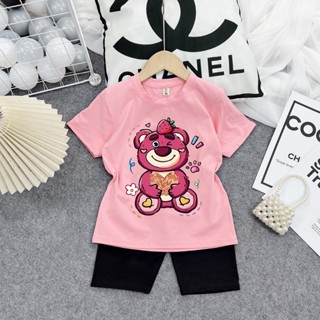 Bộ đồ bé gái-mẫu  QL11 chất vải mát hút hơi mồ hôi-mã QL11 - HOÀNG NAM KIDS