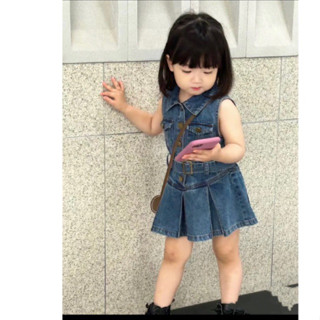 V05 - Váy bò mềm cho bé gái mặc mùa hè , cho bé từ 10 đến 35 kg .