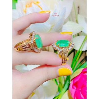N509vck-100 nhẫn nữ uha mạ vàng 18k đính đá ctrang sức uha