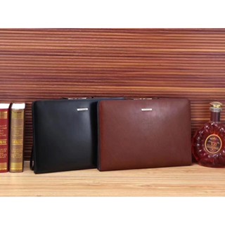 CẶP TÀI LIỆU CẦM TAY DA BÒ NGUYÊN MIẾNG ĐEN VÀ NÂU