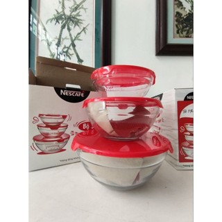 Bộ thố thủy tinh nestle 3 cái