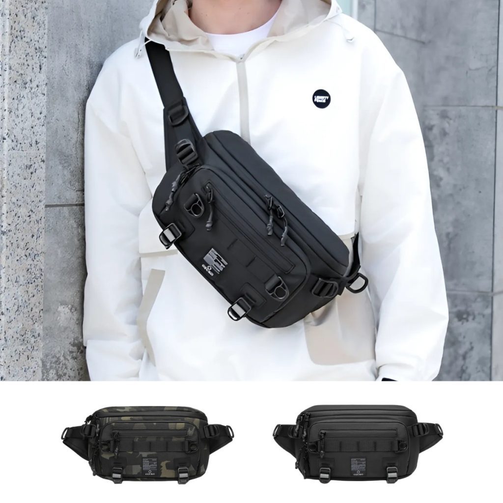 Túi đeo chéo nam, đeo bụng chống thấm nước – OZUKO 9655