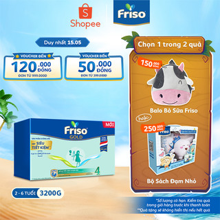  Sữa Bột Friso Gold 4 Hộp Giấy 3,2KG
