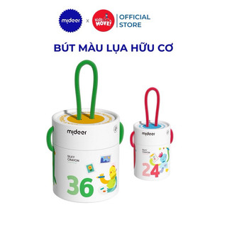 Bút màu sáp hữu cơ mideer silky crayons- 24 màu