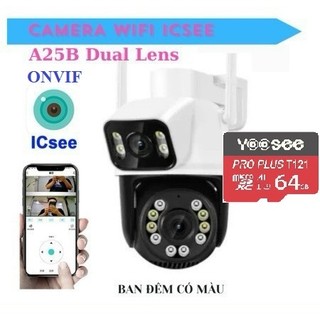  CAMERA ICSEE PRO 2 MẮT NGOÀI TRỜI CHỐNG NƯỚC - ONVIZ - QUAY ĐÊM CÓ MÀU - ĐẦY ĐỦ TÍNH NĂNG - HÀNG CHUẨN CHÂU ÂU 
