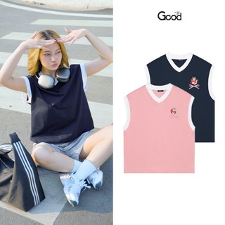 Áo Tank Top "Tiên Cá Chibi" THE GOOD, Áo thun nữ in họa tiết công chúa Ariel, bo phối màu, tặng kèm nơ