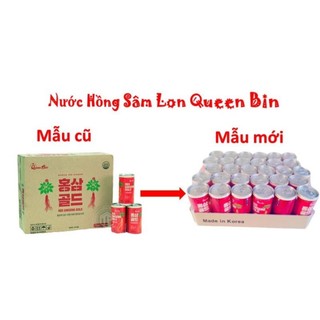 Nước hồng sâm lon hàn quốc queen bin thùng 30 lon