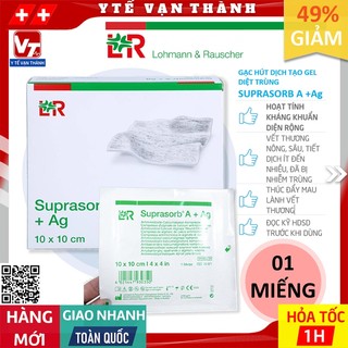 ✅ Gạc Kháng Khuẩn Hút Dịch Tạo Gel Tiệt Trùng Suprasorb A +Ag -VT0693