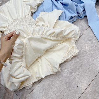 VÁY NƠ NỔI RÚM BỒNG CHUN EO 3 MÀU