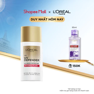 Kem chống nắng x20 thoáng da mỏng nhẹ L'Oreal Paris UV Defender Serum 50ml SPF 50++