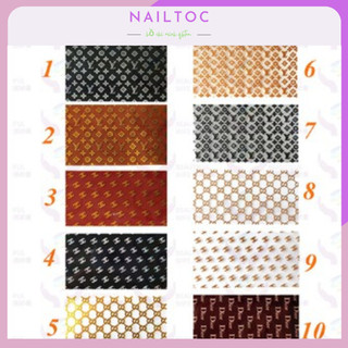 Foil hình logo thương hiệu dán móng tay