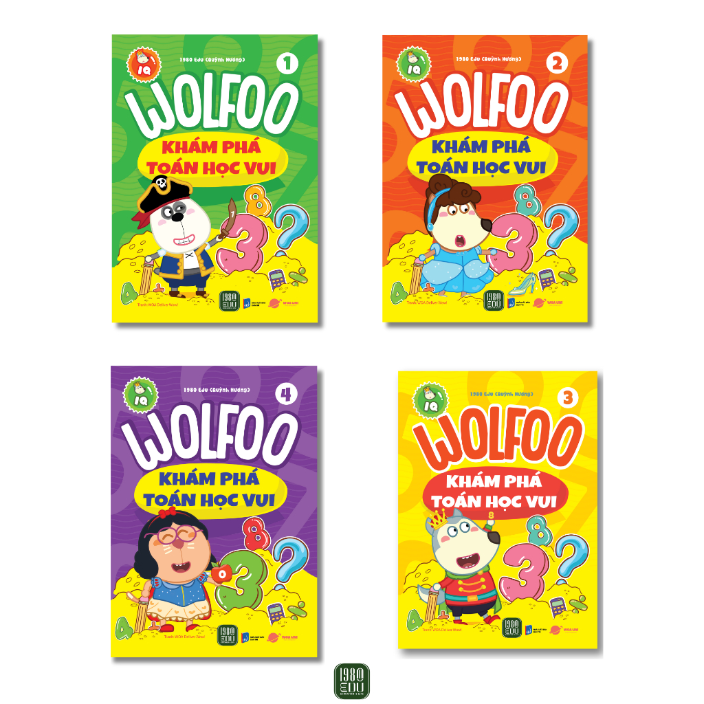 Sách - Combo 4 Cuốn WOLFOO Khám Phá  Toán Học Vui