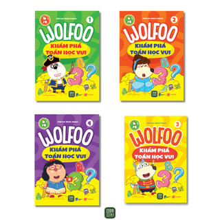 Sách - combo 4 cuốn wolfoo khám phá toán học vui