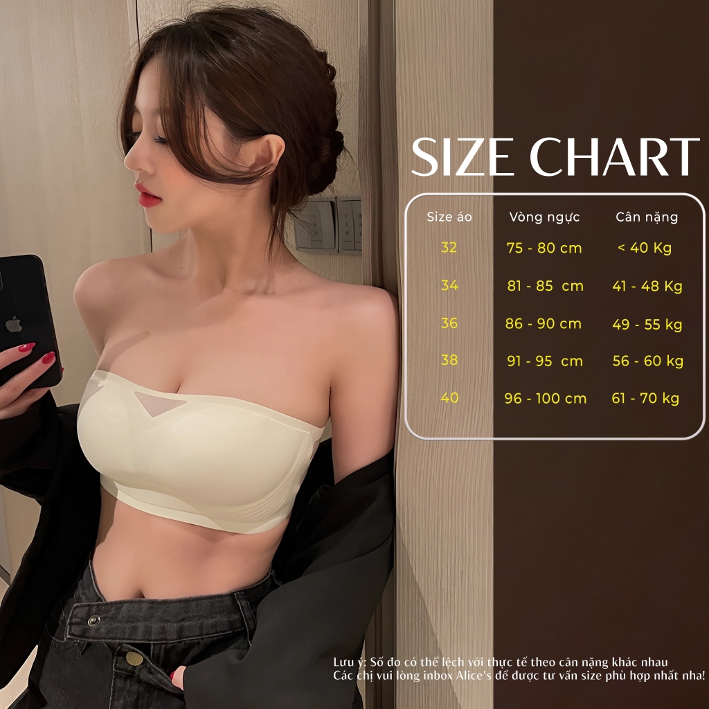 Áo lót không dây chống tụt, Áo ngực chất su lạnh cao cấp chuẩn an toàn AL04 | BigBuy360 - bigbuy360.vn