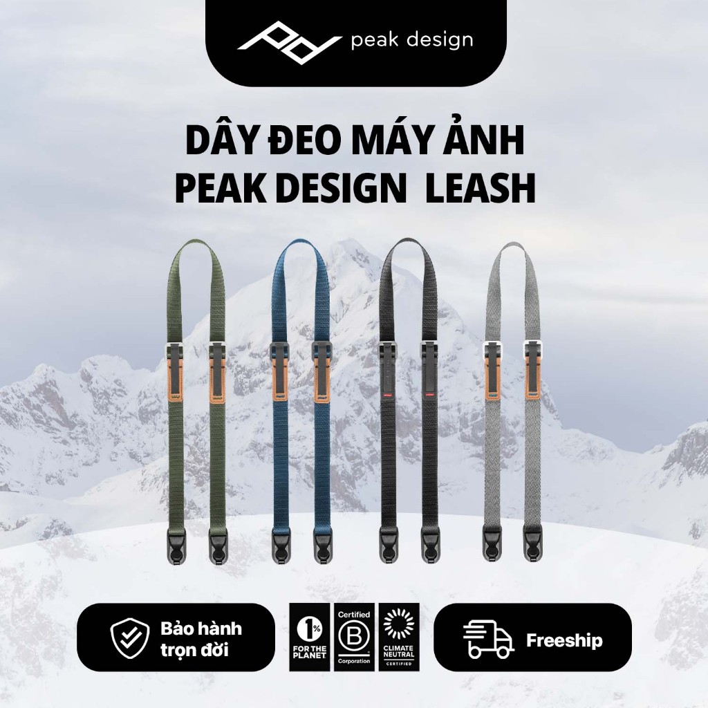 Dây đeo máy ảnh Peak Design Leash - Hàng chính hãng - Bảo hành trọn đời