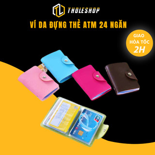 Túi Ví Da Mini 24 Ngăn Đựng Thẻ ATM, Name Card Tholeshop 9205
