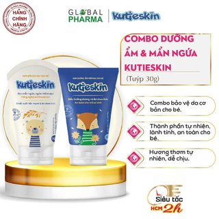 Combo 1 kem dưỡng ẩm và 1 kem dịu da mẩn ngứa Kutieskin