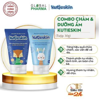Combo Kem chàm sữa và Kem dưỡng ẩm Kutieskin cho bé