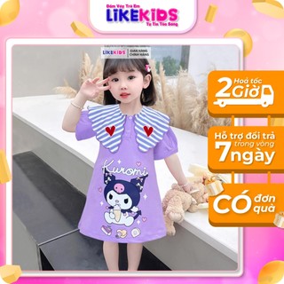 Váy bé gái họa tiết THUN BÂU SỌC T95 - LikeKids