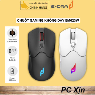 Chuột gaming không dây E-Dra EM623W Pin sạc: 400mAh - Switch Omron 20m - 3200DPI