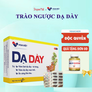 Viên uống chống trào ngược Dạ dày Hoa Việt giảm đau dạ dày mạn tính giảm đầy bụng khó tiêu hộp 30 viên