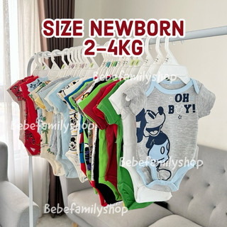 [Size Newborn] Bodysuit body chip cho bé trai xuất dư tay ngắn thun cotton 2-4kg - TNBT