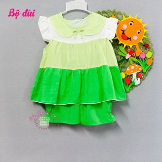 [22-23kg] Đồ bộ tole lanh đùi cho bé gái từ 22-23kg