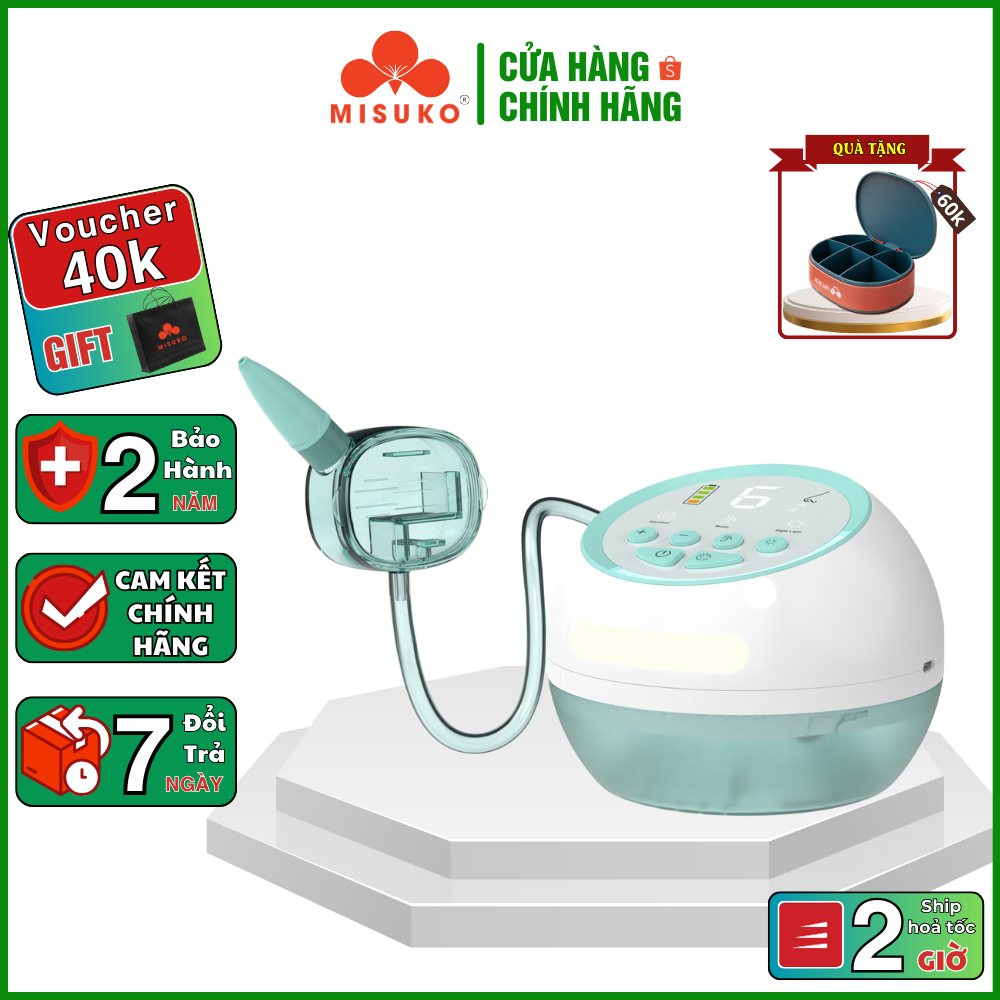 Máy hút mũi cho bé khử trùng tia UV ,6 cấp độ lực hút, 3 chế độ khử khuẩn [ 1 ĐỔI 1 TRONG 30 NGÀY ]