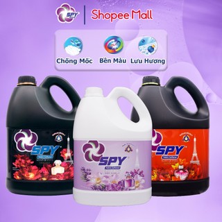 (New) Nước xả vải SPY 3000ml chống mốc, công nghệ hạt lưu hương, bền màu, ngừa mùi hôi và mềm mại