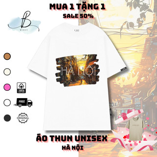  Áo Thun Unisex tay lỡ form rộng cotton 100% HÀ NỘI~ Local Brand BWINDY