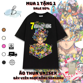  Áo Thun Dragonball~ Unisex tay lỡ form rộng cổ tròn cotton 100% Local Brand BWINDY