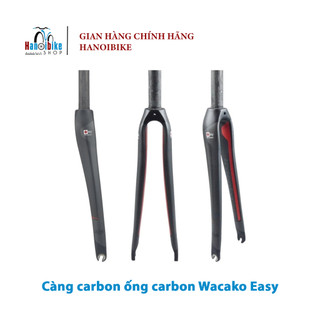 Càng carbon ống carbon Wacako Easy bánh 700 cổ nhỏ - Đen đỏ