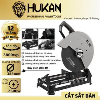 Máy cắt sắt bàn hukan mcs2500w, công suất 2500w, đường kính đĩa 355